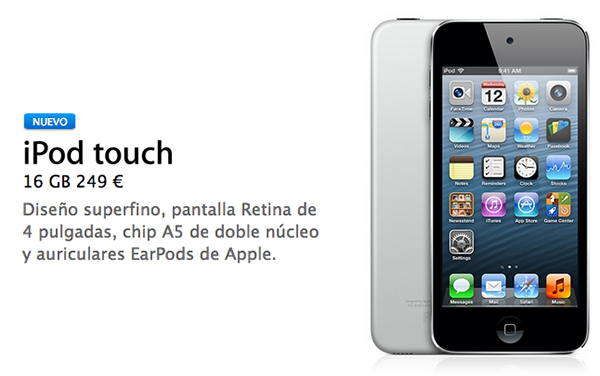 iPod touch 16GB 249 euros
