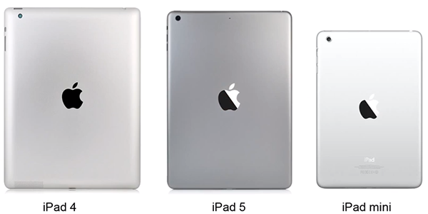Comparativa iPad Space Gray iPad 4 iPad mini