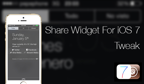 Share Widget for iOS 7 - Tweak